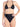 Fabrizia black triangle costume and high-waisted briefs with rhinestones