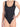 Fabrizia one-piece black swimsuit with rhinestones<br>