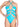 Fabrizia light blue one-piece swimsuit with transparencies