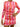 Fabrizia draped fuchsia dress with tie dye effect