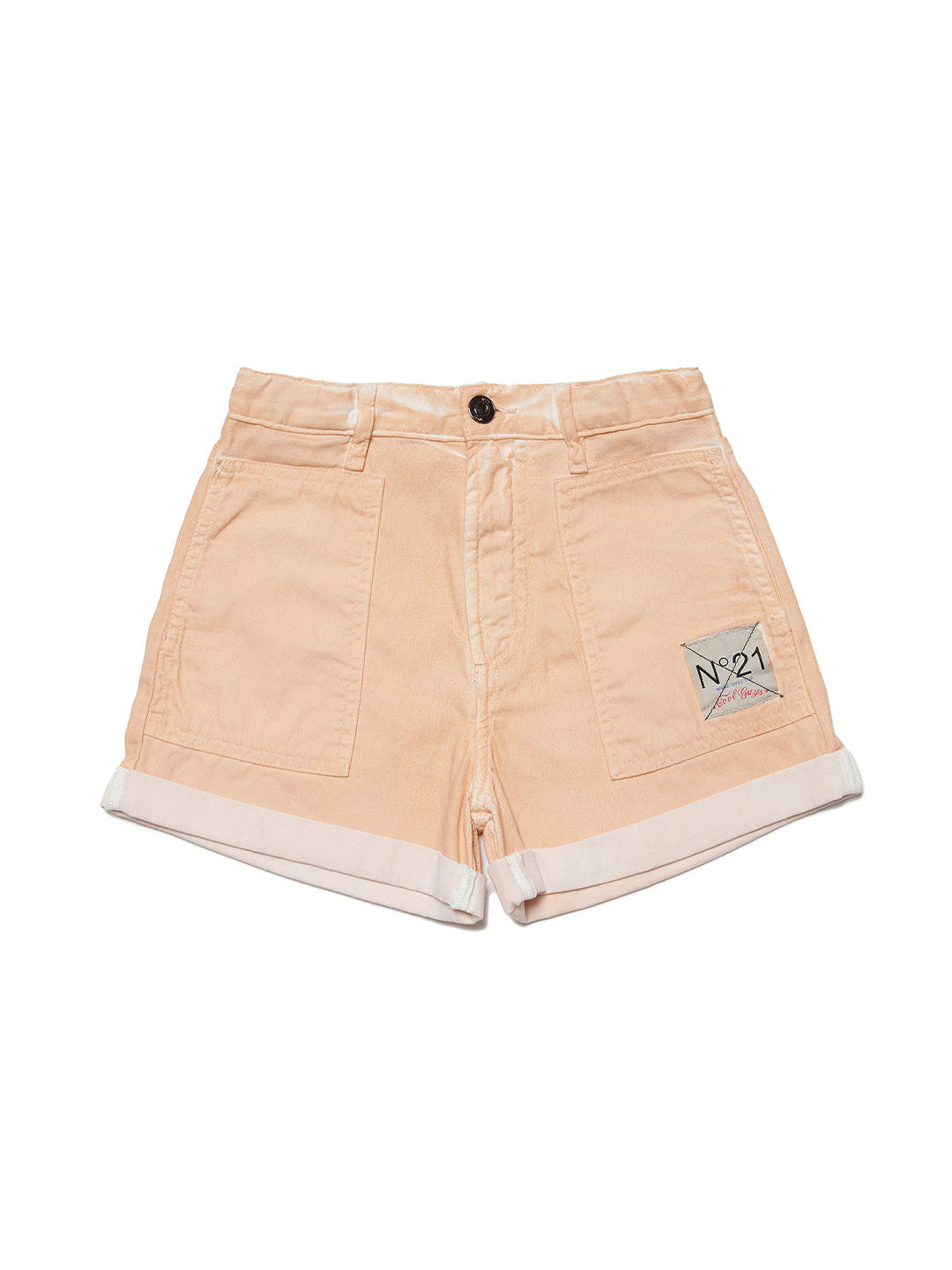 N°21 shorts kids rosa con tasca logata