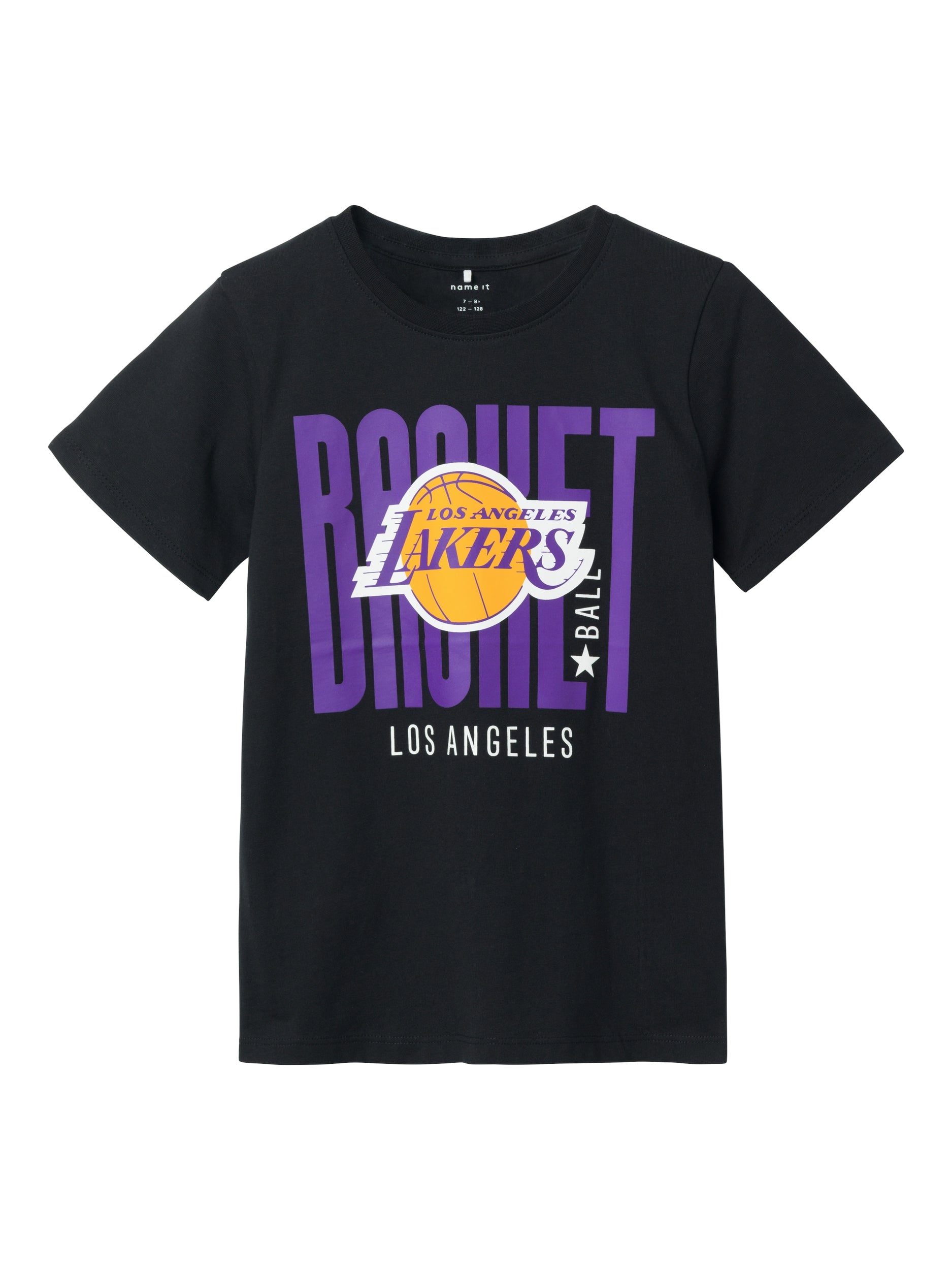 Name It t-shirt kids nero stampa Lakers in contrasto
