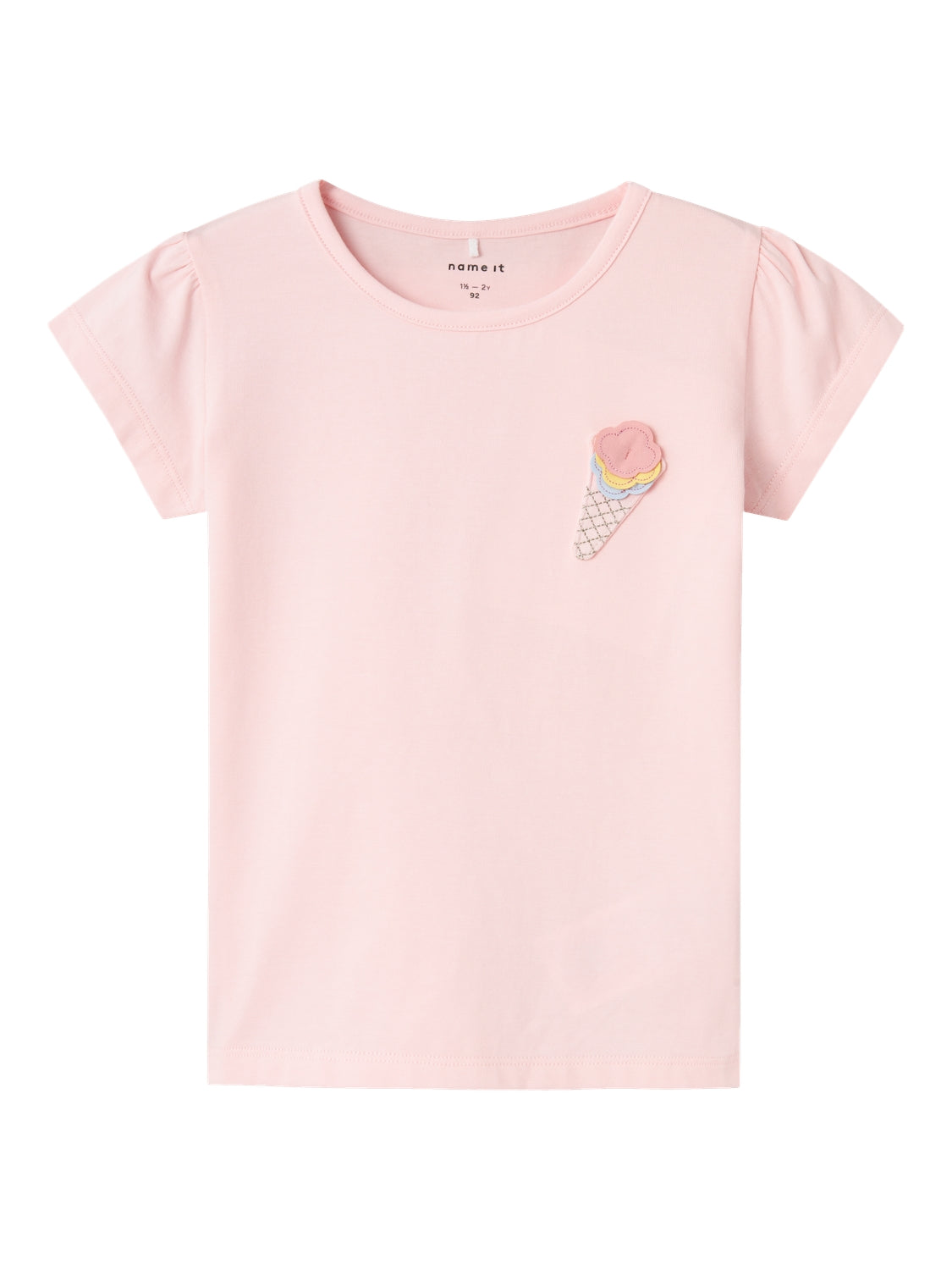 Name It t-shirt kids rosa con patch gelato