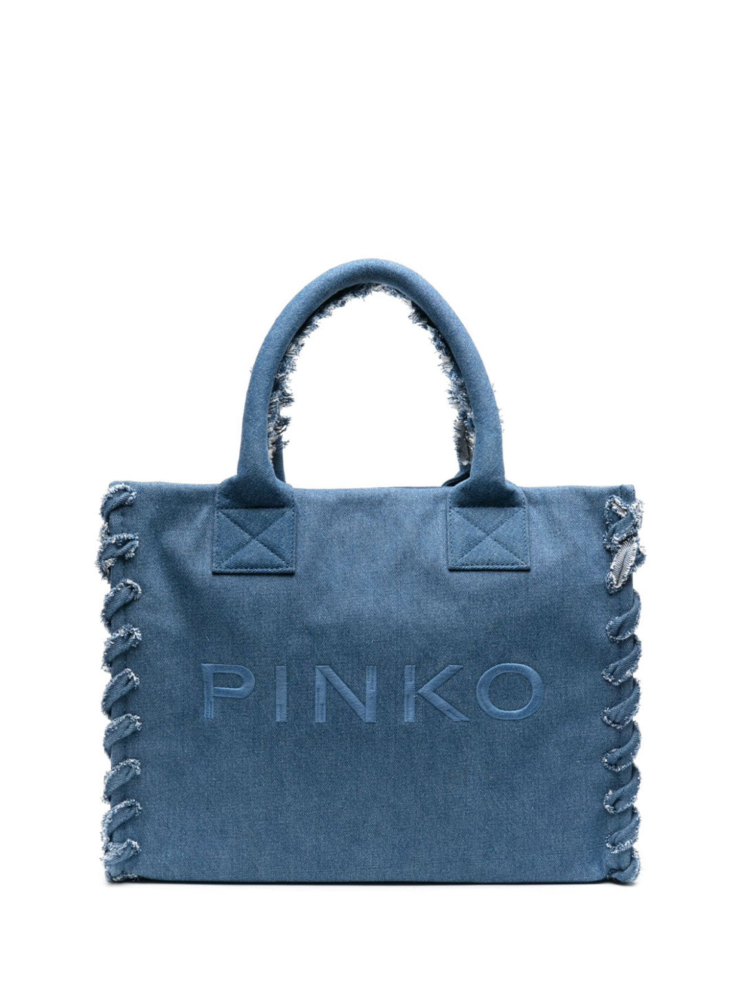 Pinko Beach Shopping borsa blu in denim