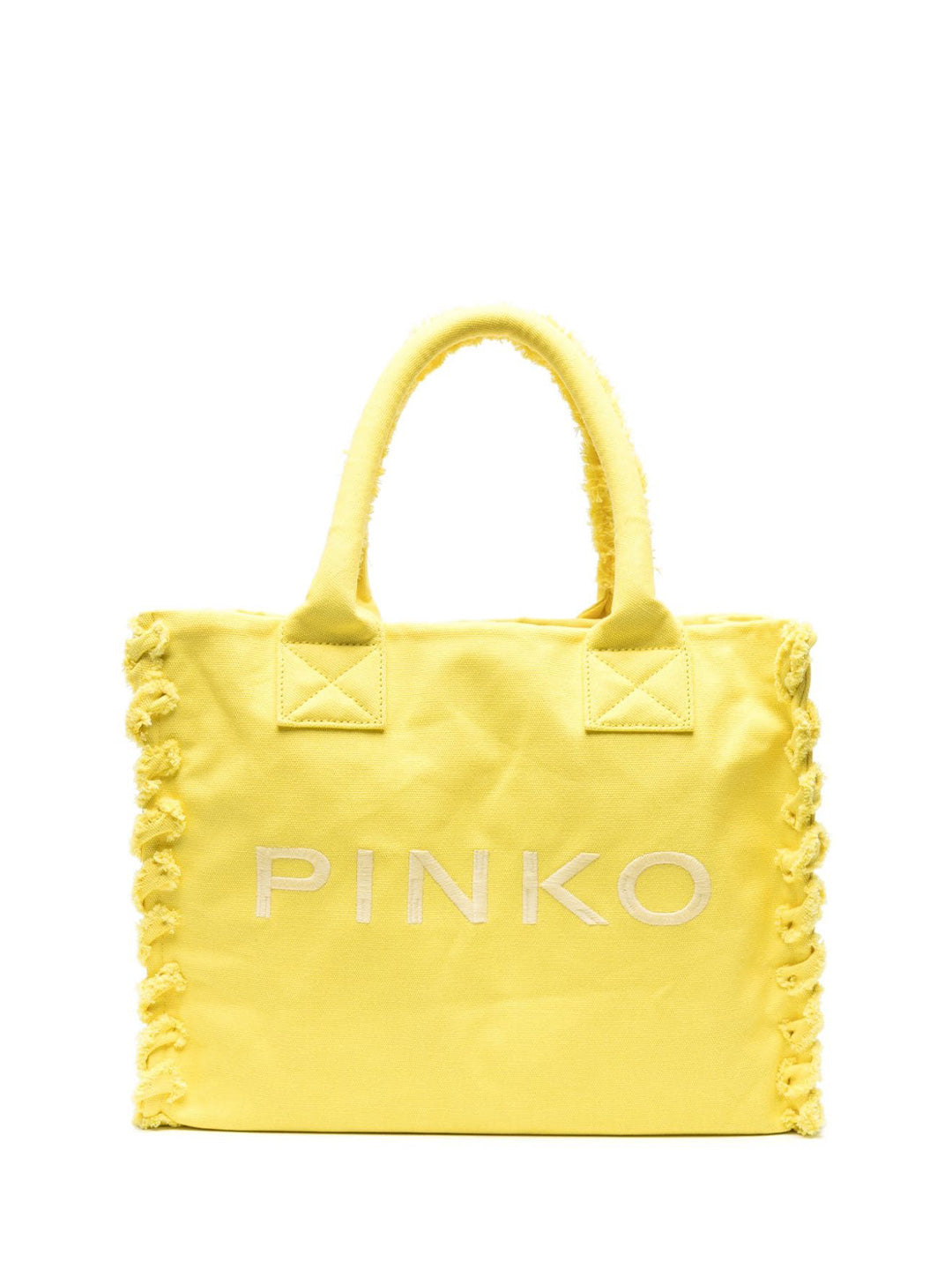 Pinko Beach Shopping borsa giallo in tela