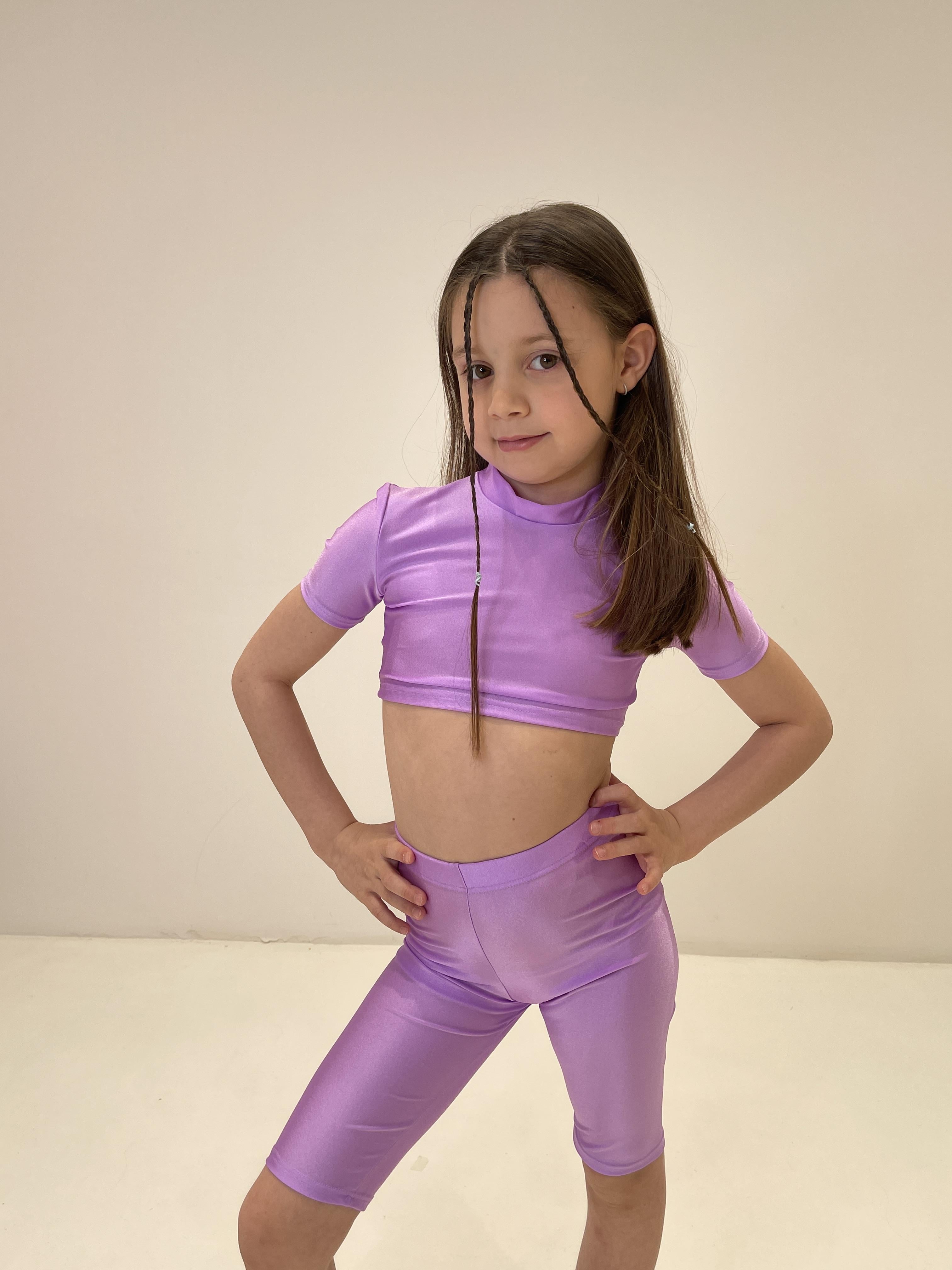Island Coco maglia kids lilla crop AB-ICJ03 LILLA ISLAND COCO 