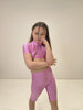 Island Coco maglia kids rosa crop