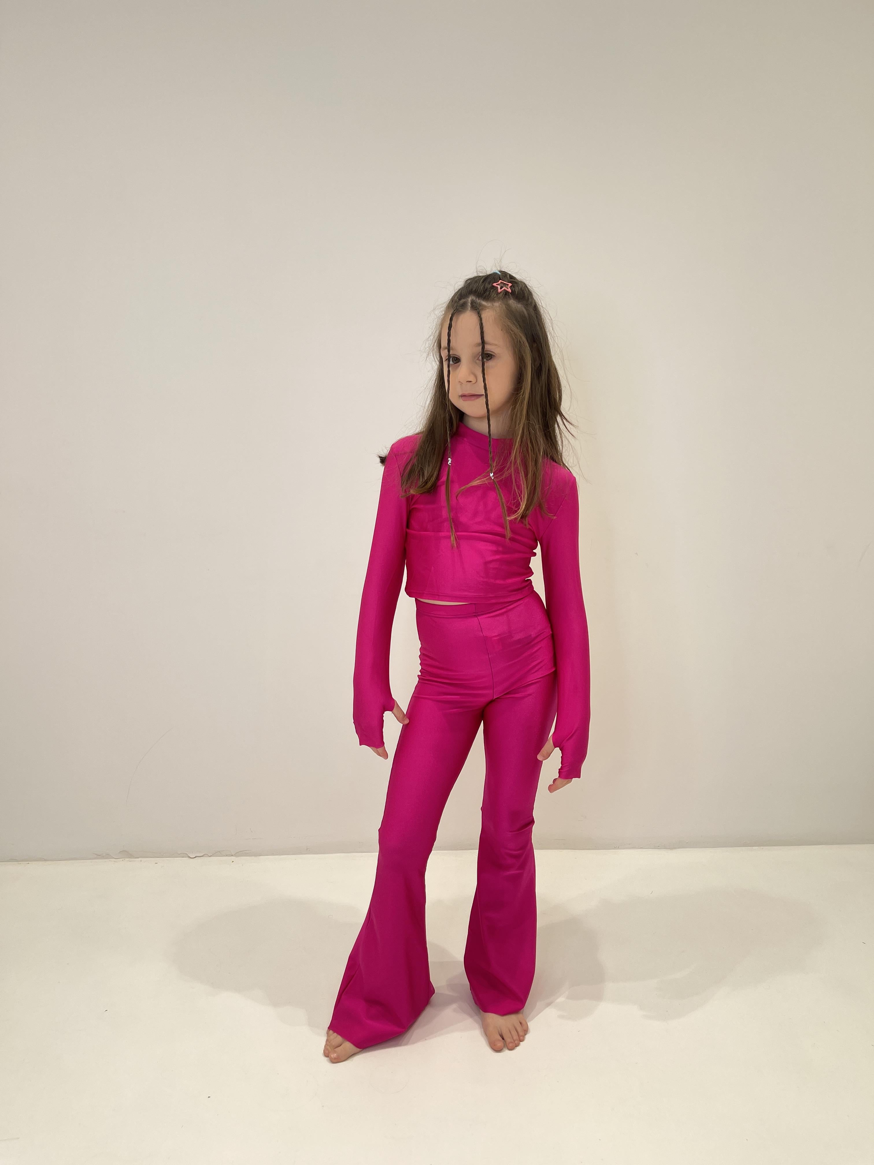 Island Coco leggings kids fucsia a zampa AB-ICJ07 FUCSIA ISLAND COCO 