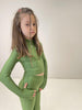 Island Coco t-shirt kids verde manica a guanto