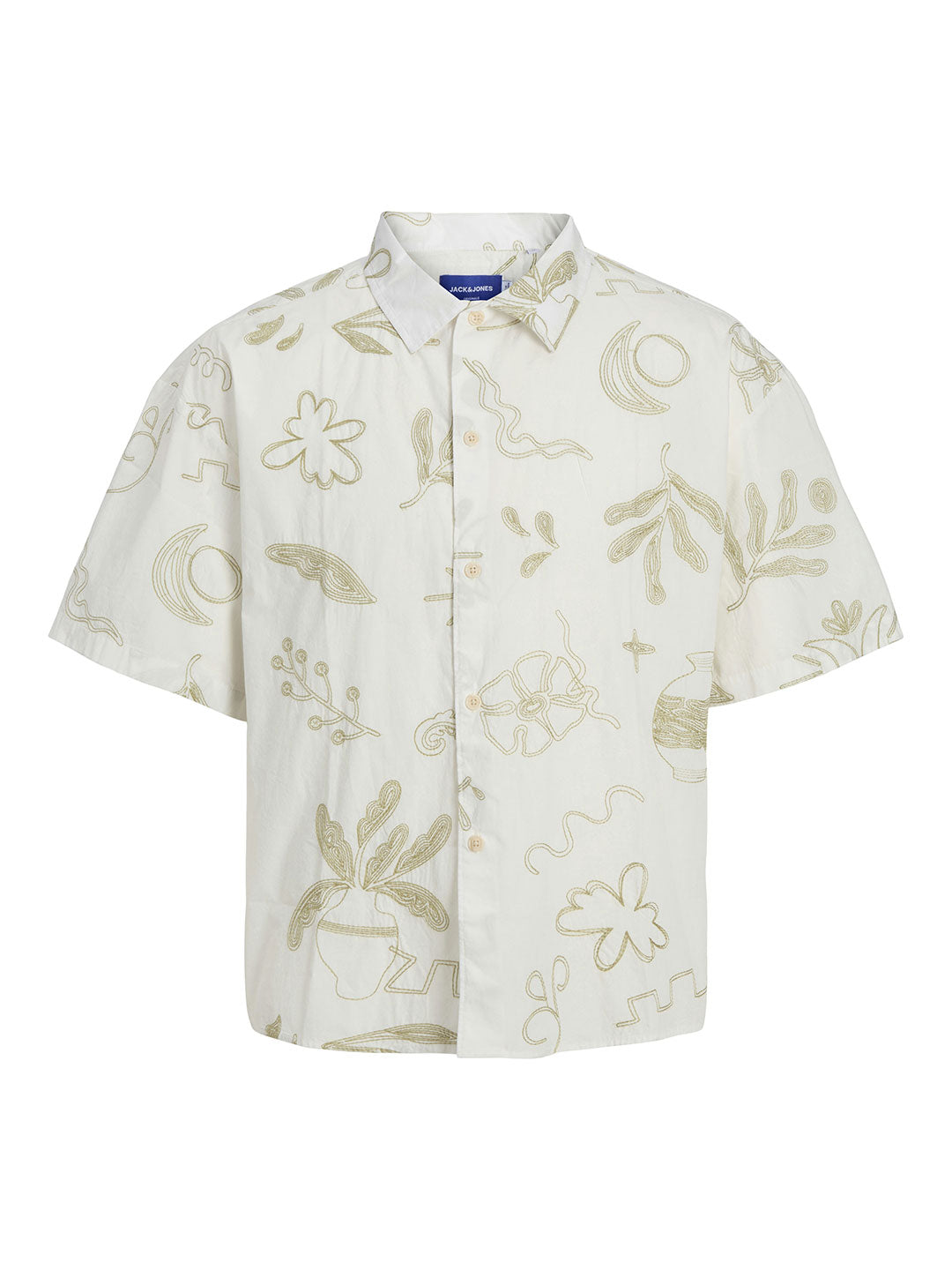 Jack & Jones camicia bianco con ricami 12271122 BIANCO JACK & JONES 