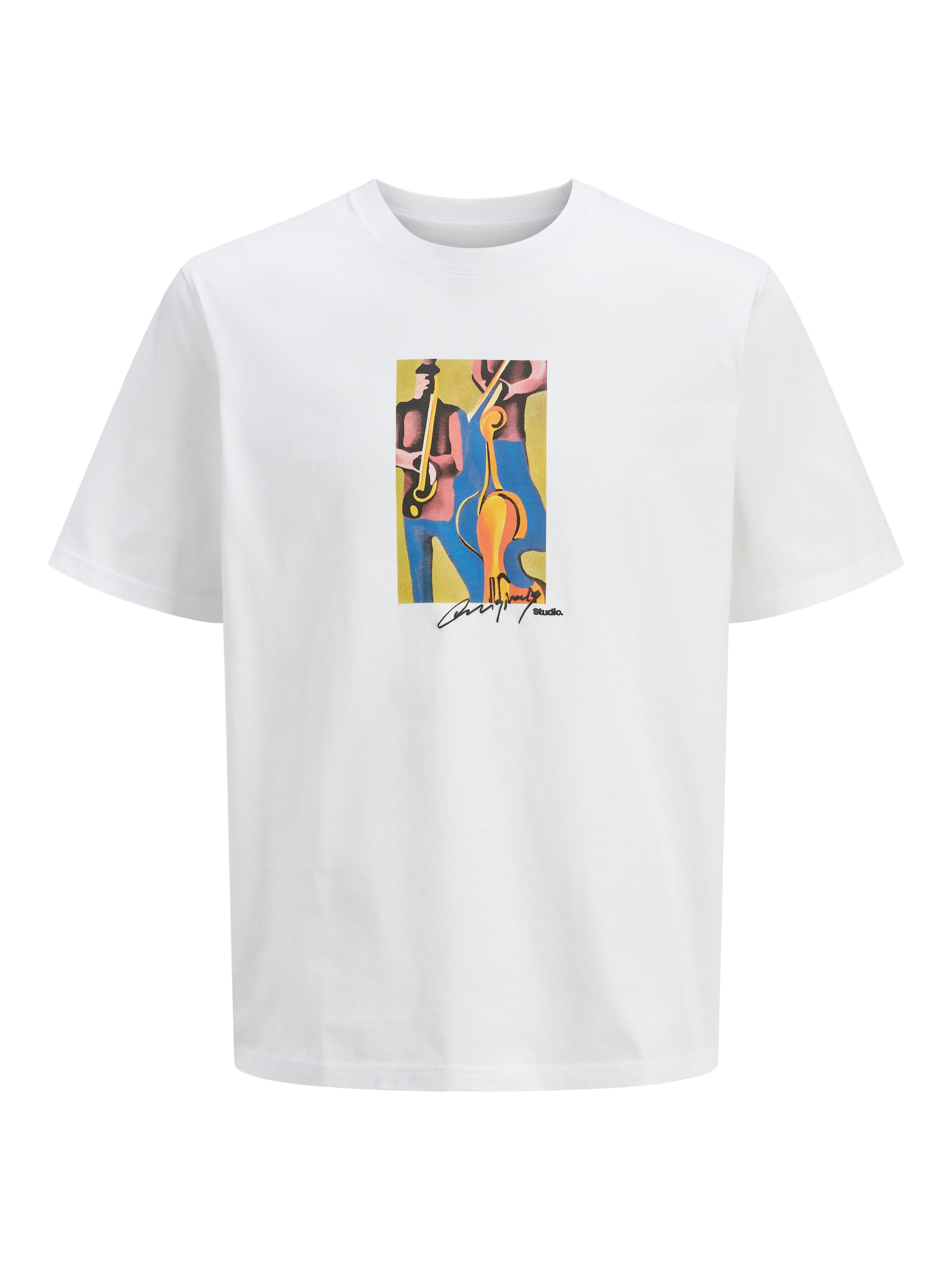 Jack & Jones t-shirt bianco con grafica 12273378 BIANCO JACK & JONES 