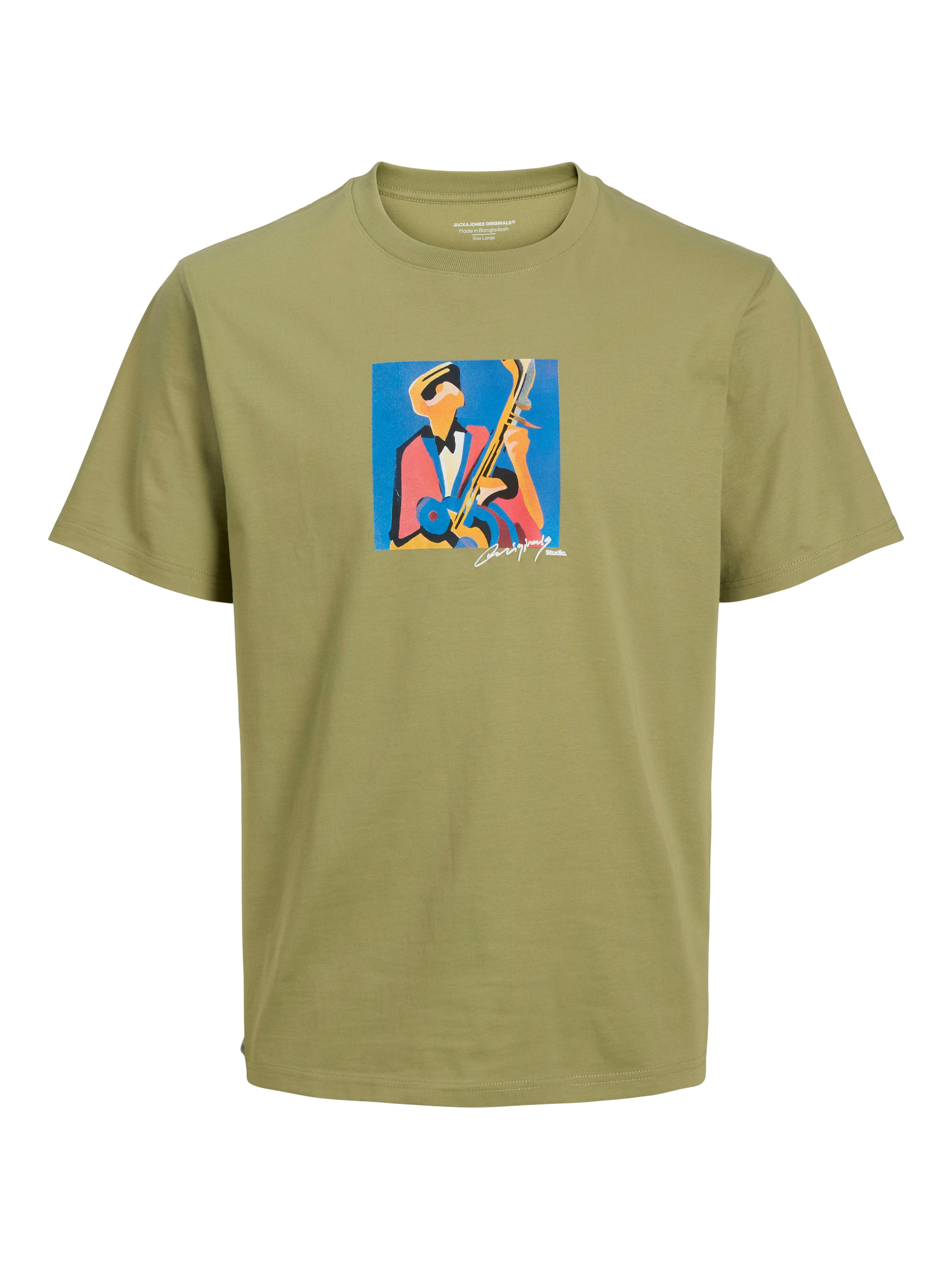 Jack & Jones t-shirt verde con grafica 12273378 VERDE JACK & JONES 