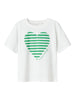 Name It t-shirt kids bianco con cuore verde