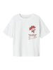 Name It t-shirt kids bianco con rose rosse