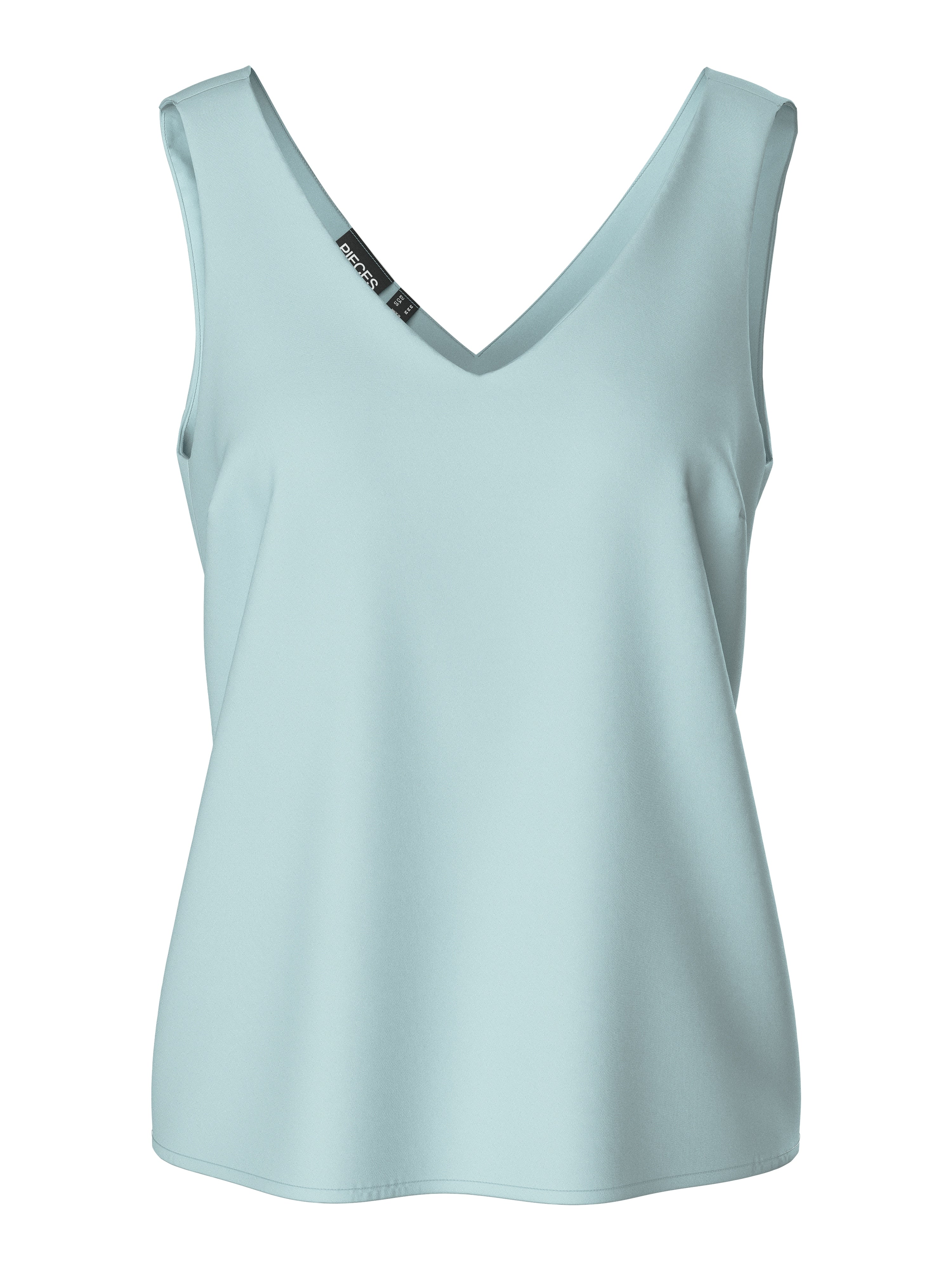 Pieces top azzurro scollo a V 17146424 AZZURRO PIECES 