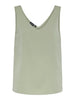 Pieces top beige scollo a V