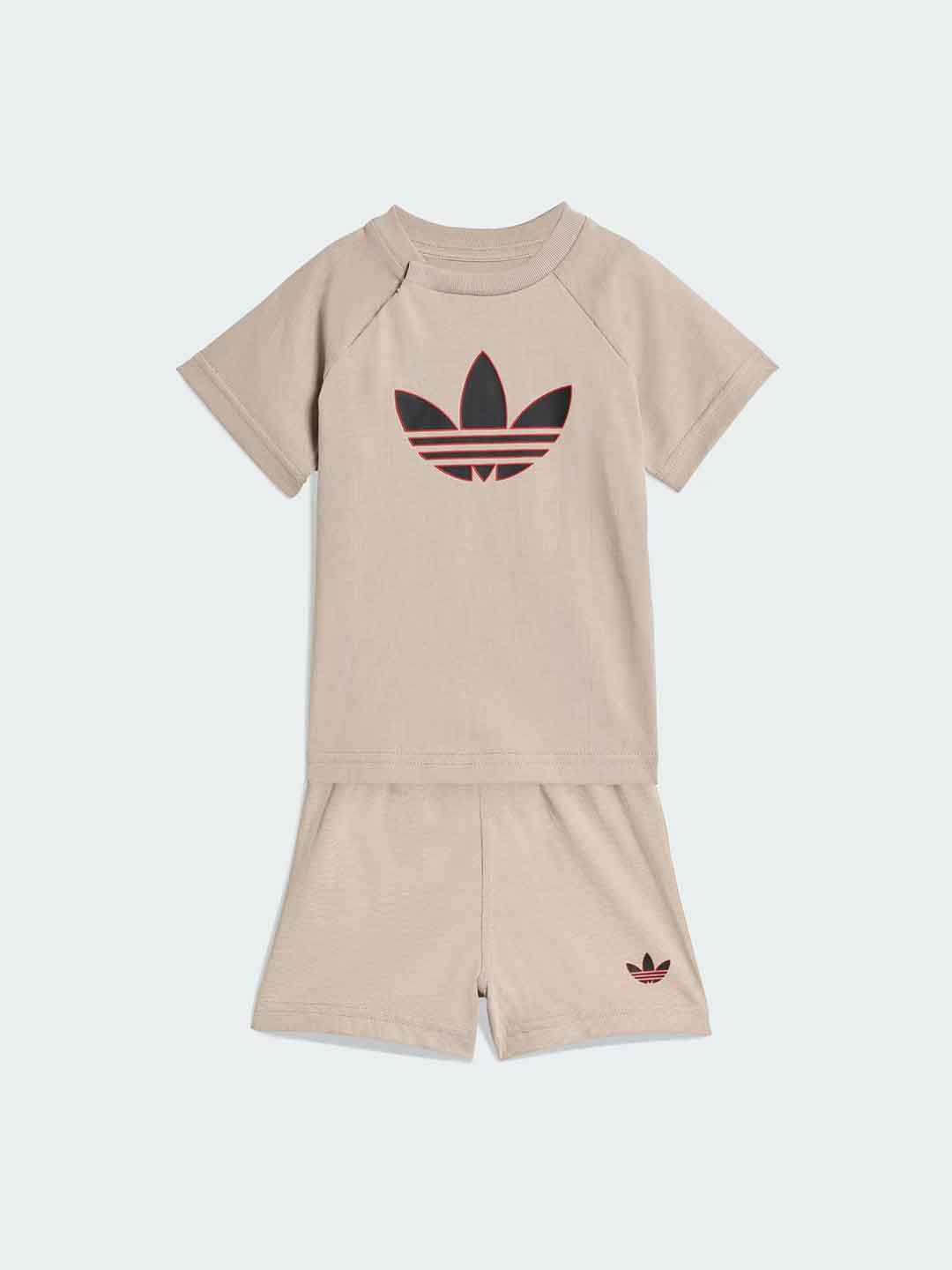 Adidas Tee Set coordinati kids beige 3 mesi- 4 anni KD1039 BEIGE ADIDAS 