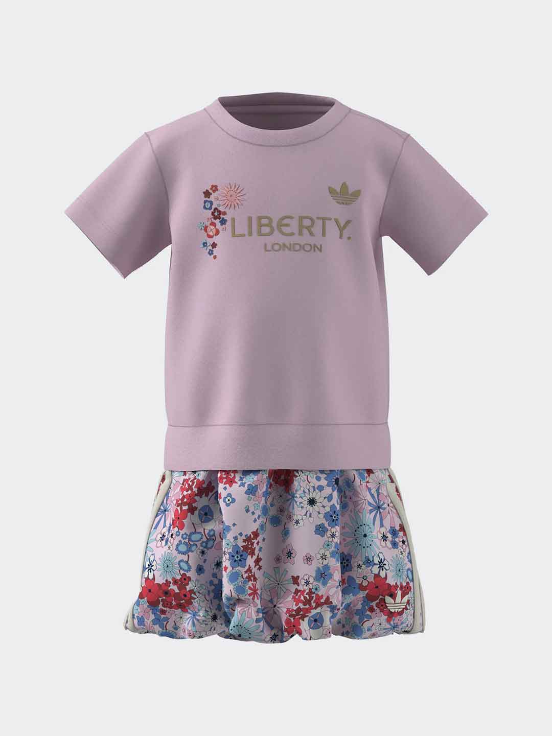 Adidas abito kids rosa a fiori KD1729 ROSA ADIDAS 
