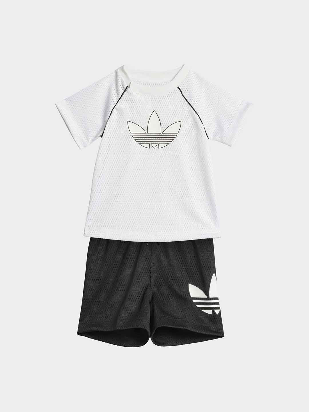 Adidas coordinato kids bianco e nero 3 mesi-4 anni KD3167 BIANCO ADIDAS 