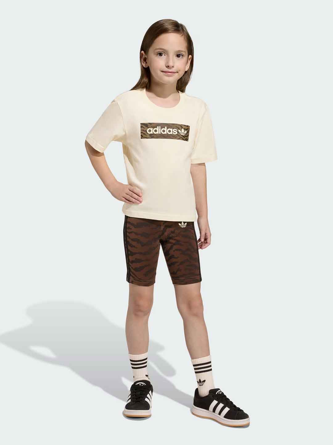 Adidas coordinato kids panna tigrato 3-8 anni KD5822 PANNA ADIDAS 