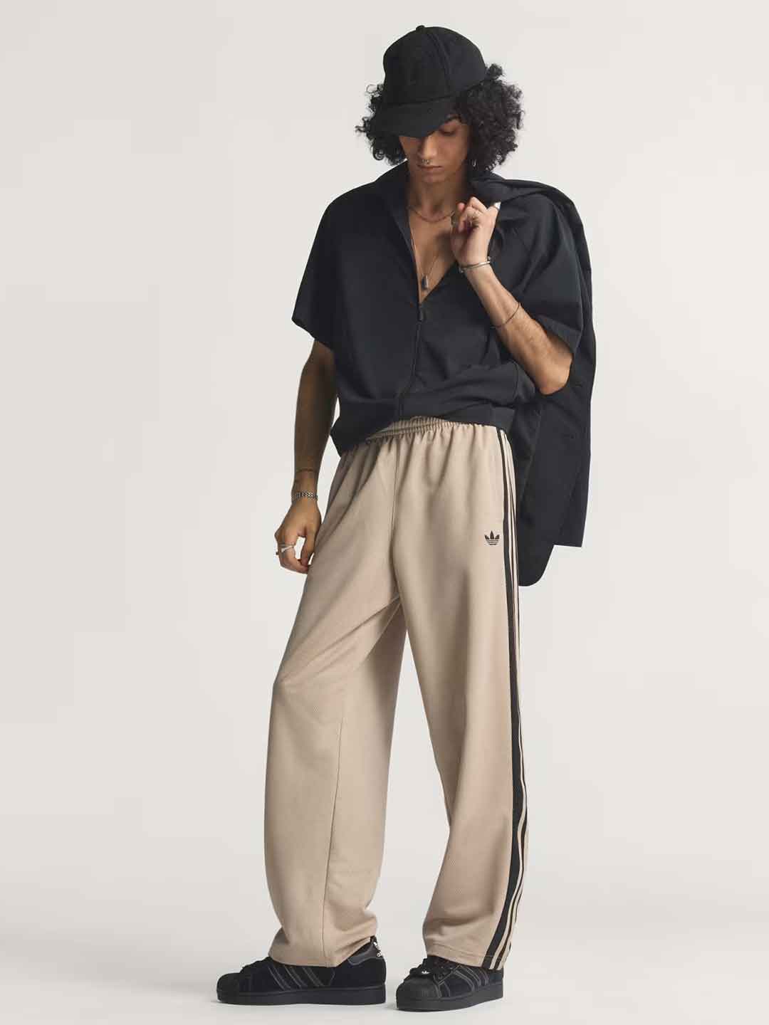 Adidas pantalone beige a rete KE0116 BEIGE ADIDAS 