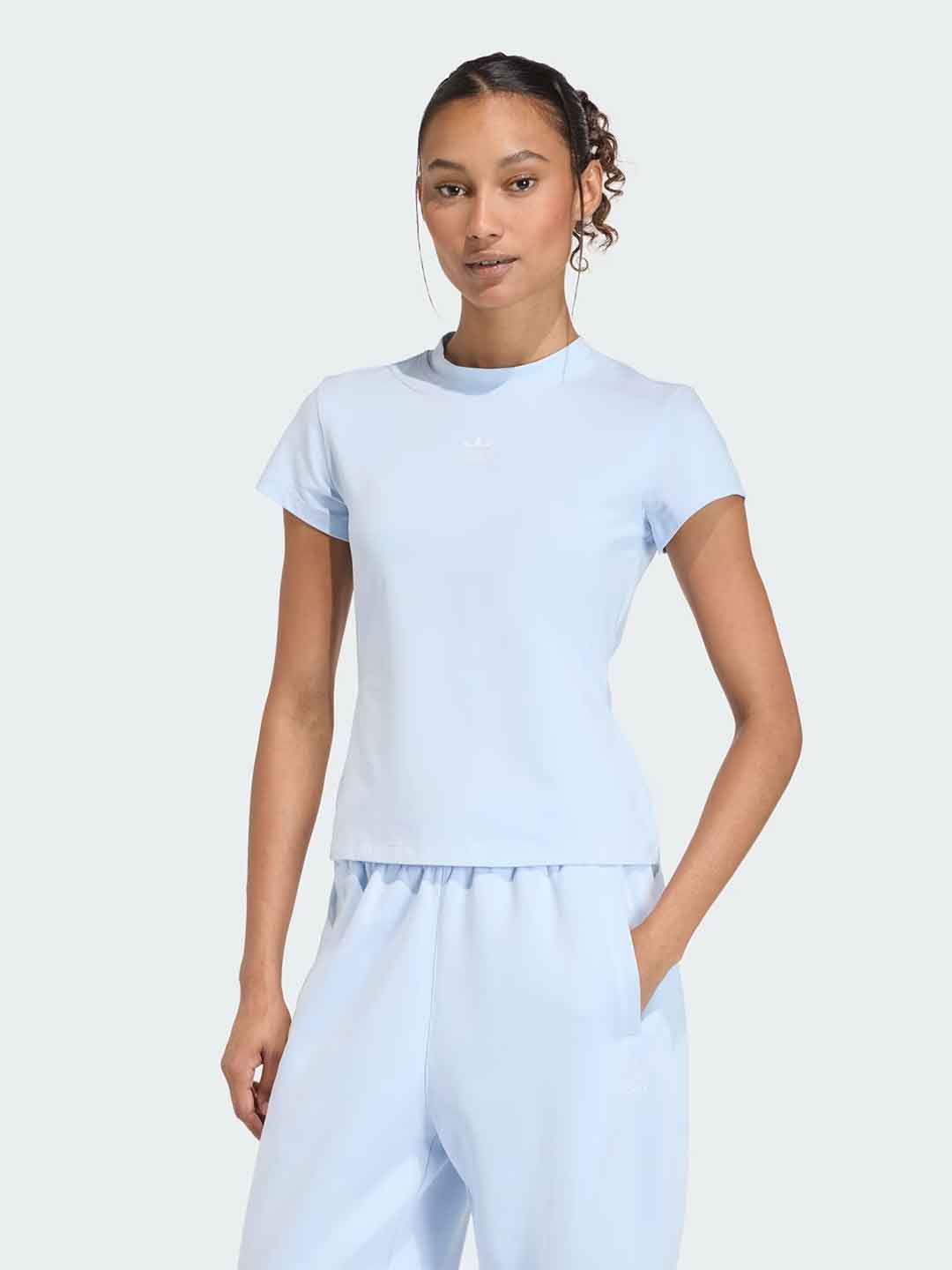 Adidas Essentials t-shirt celeste KH4262 CELESTE ADIDAS 