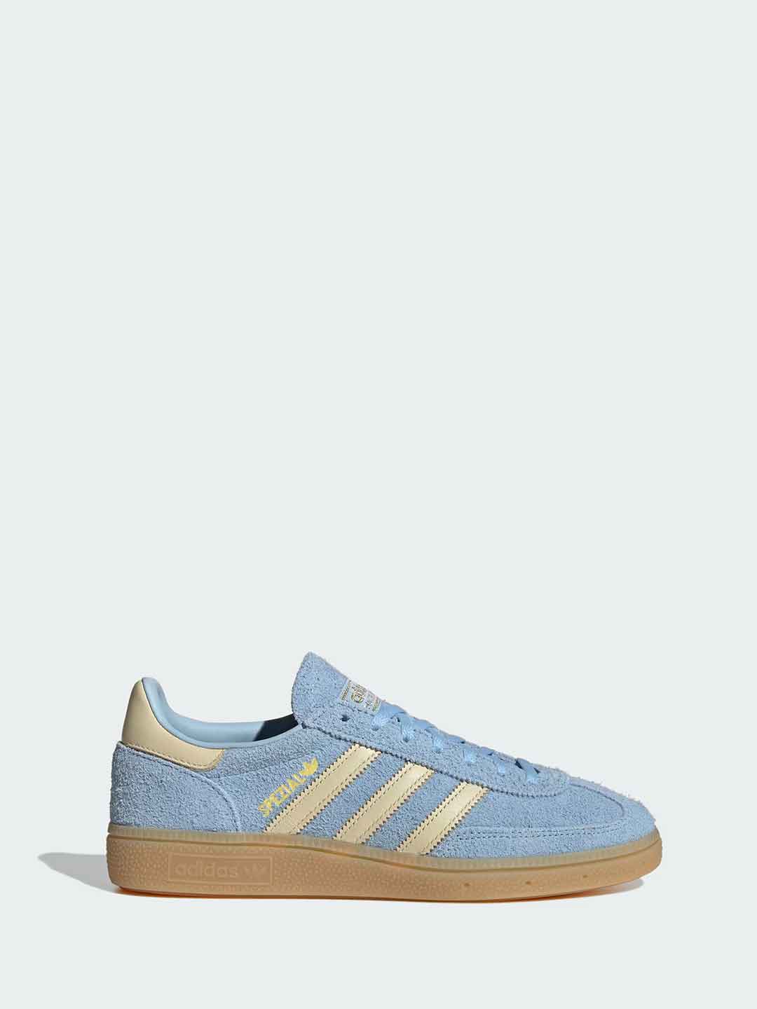 Adidas Hanball Spezial W sneakers celeste con bande giallo KK0930 CELESTE ADIDAS 