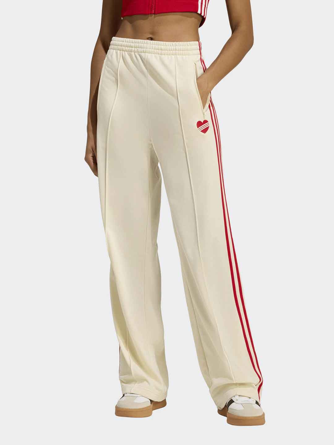 Adidas Firebird pantalone panna con cuore KQ8056 PANNA ADIDAS 
