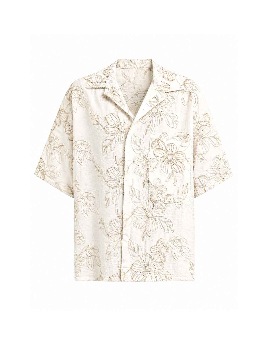 All Or Nothing Ibiza camicia panna con ricami IBIZA CAMICIA PANNA ALL OR NOTHING 