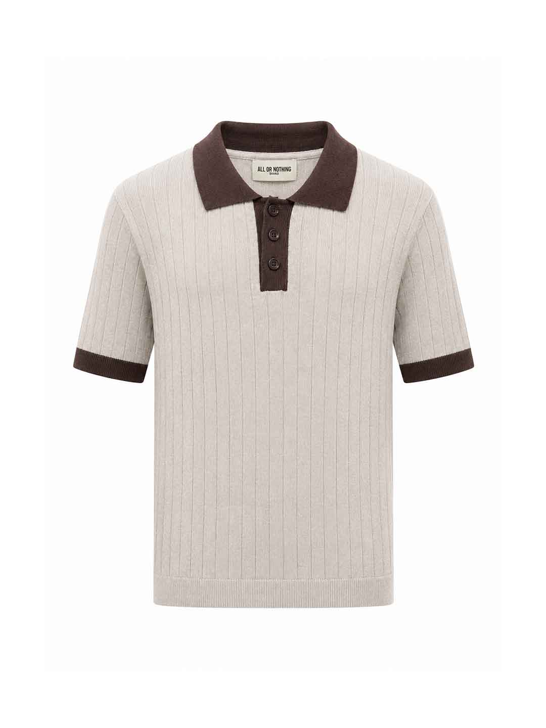 All Or Nothing Santa Monica polo beige e marrone SANTA MONICA BEIGE ALL OR NOTHING 