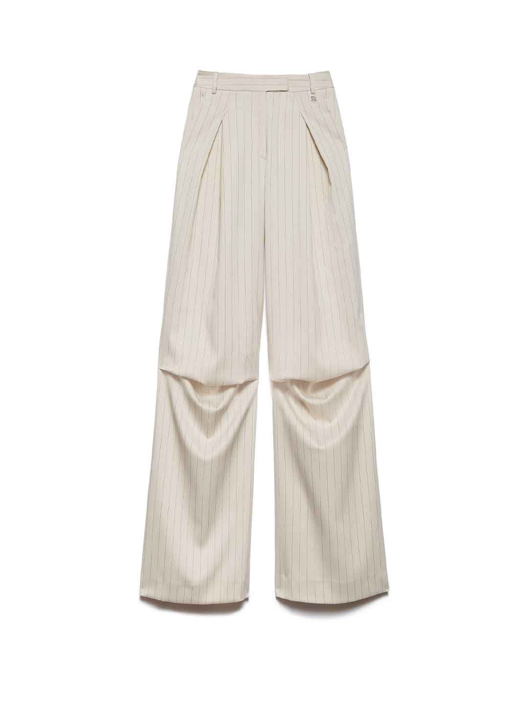 Aniye By Miriam pantalone panna gessato<BR/> 185086 PANNA ANIYE BY 