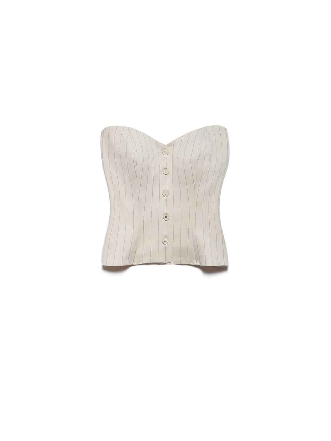 Aniye By Irina top panna gessato 185107 PANNA ANIYE BY 