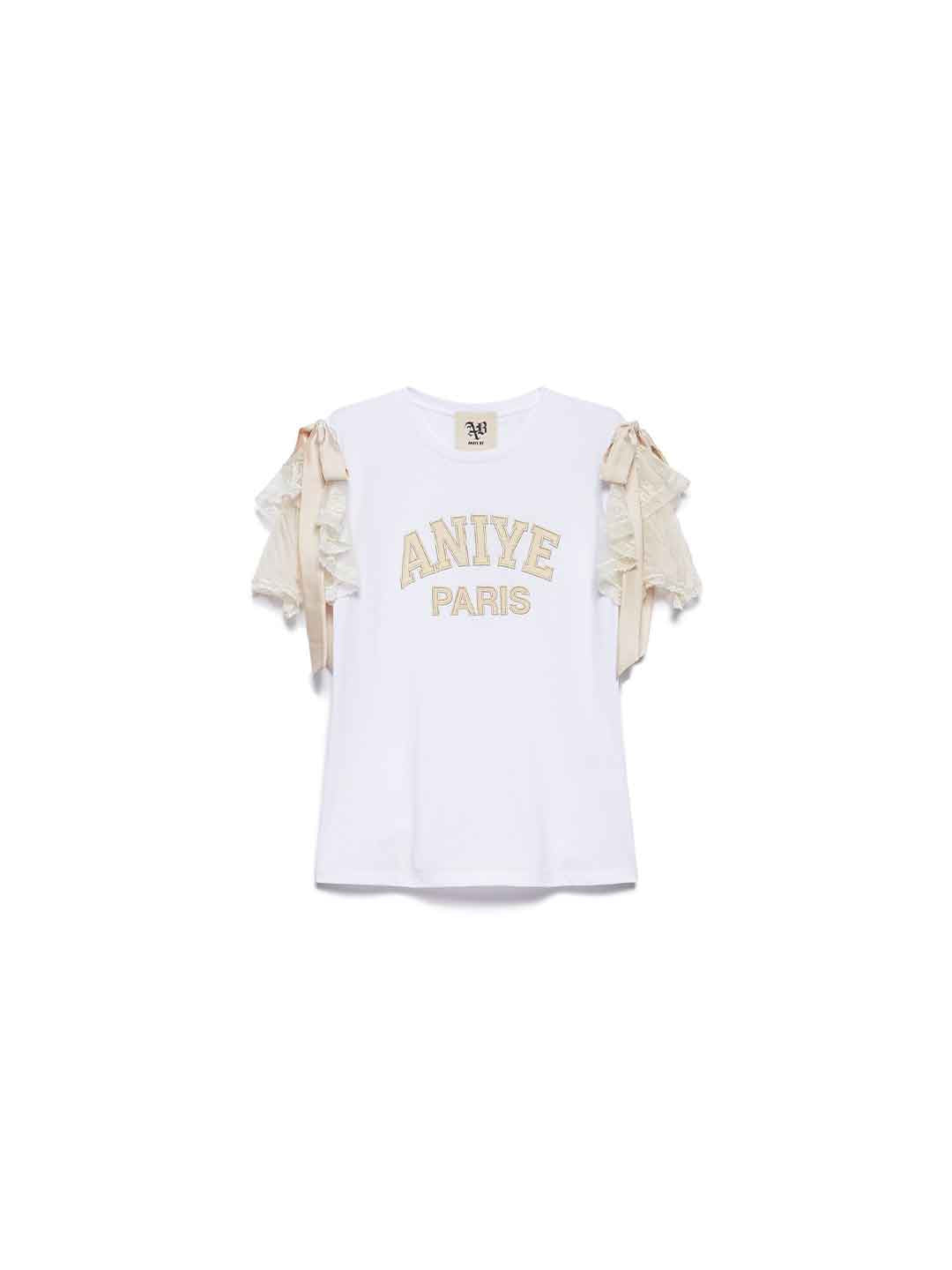 Aniye By Ribbon Urban t-shirt bianco 185110 BIANCO ANIYE BY 