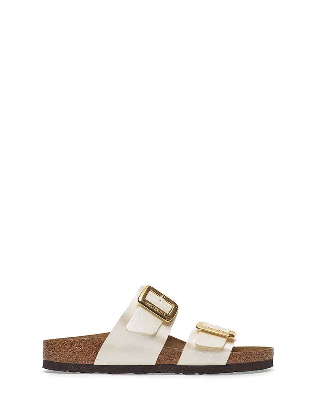 Birkenstock Sydney Cushion Buckle sandali panna perlato 1029492 PANNA BIRKENSTOCK 
