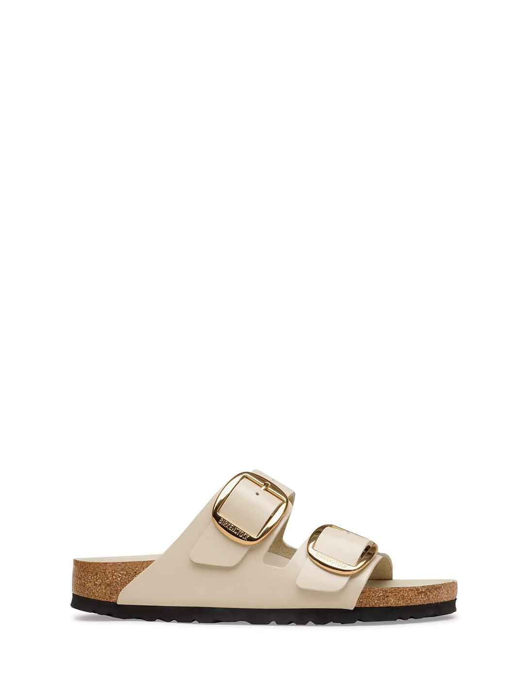 Birkenstock Arizona Big Buckle sandali beige con fibbia grande oro 1031873 BEIGE BIRKENSTOCK 