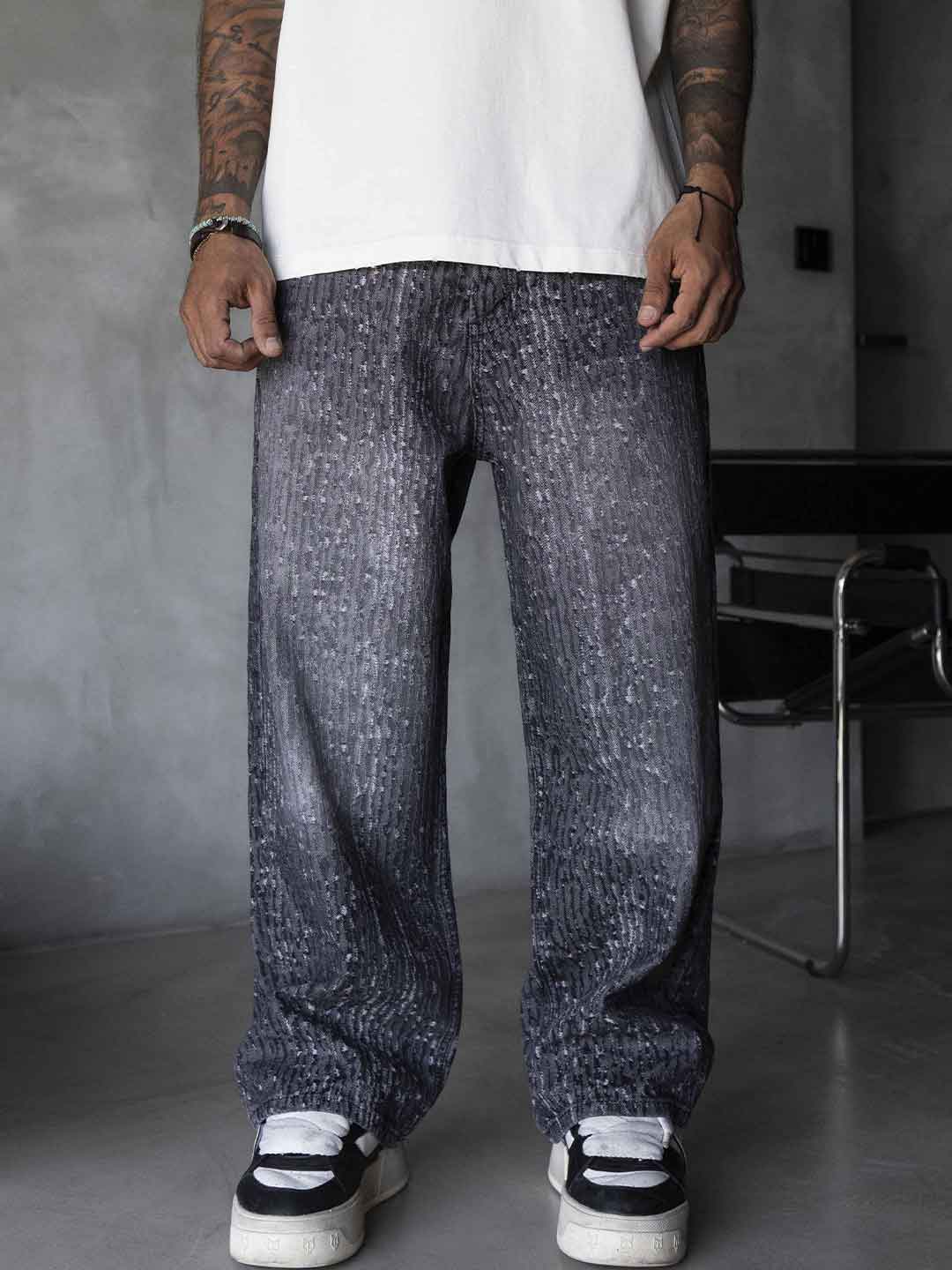 Black Island jeans grigio con strappi 17074 GRIGIO BLACK ISLAND 