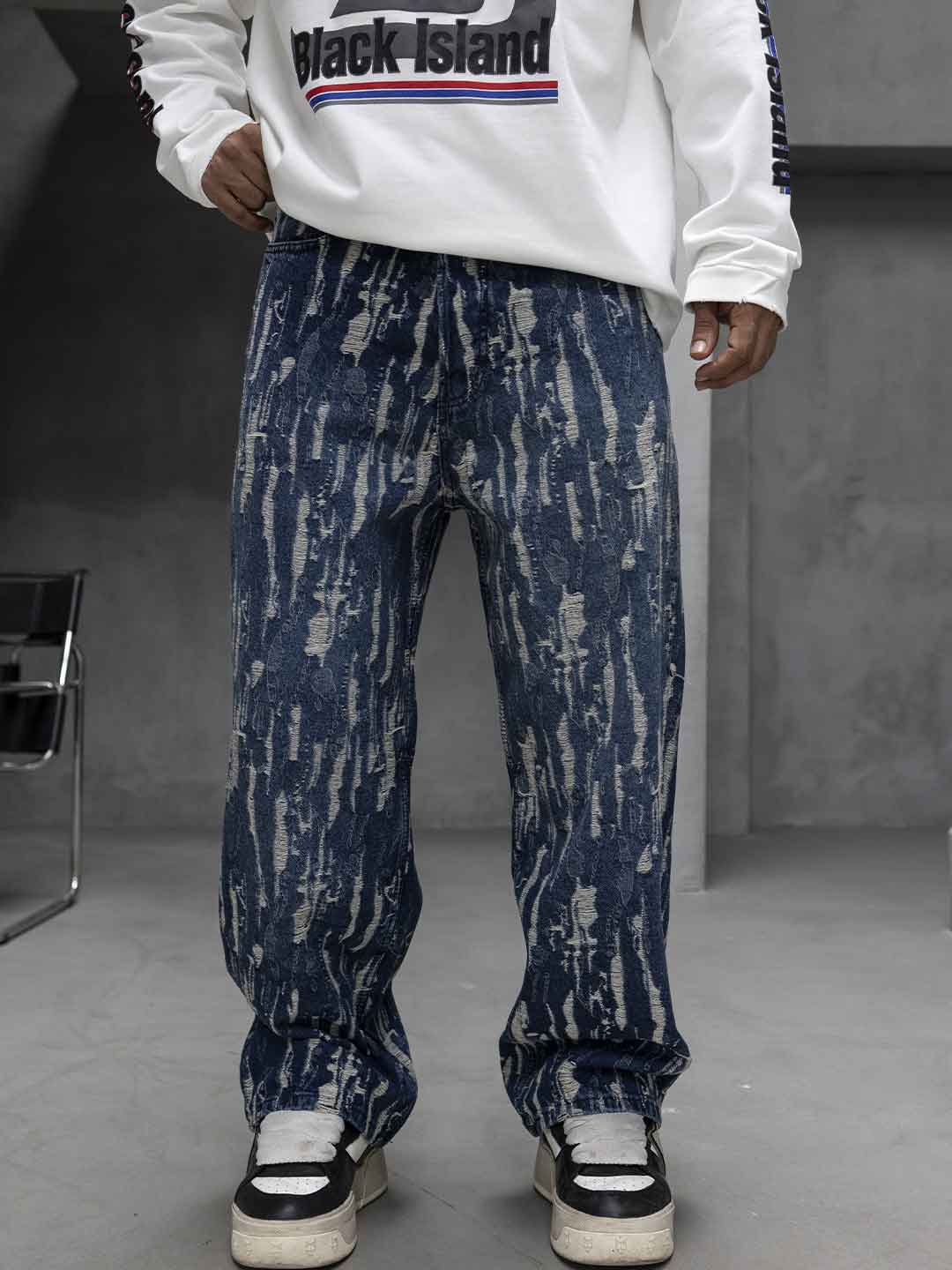 Black Island jeans celeste con strappi 17104 JEANS BLACK ISLAND 
