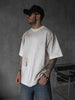 Black Island t-shirt panna con stampa sul retro