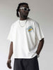Black Island t-shirt bianco con brillantini