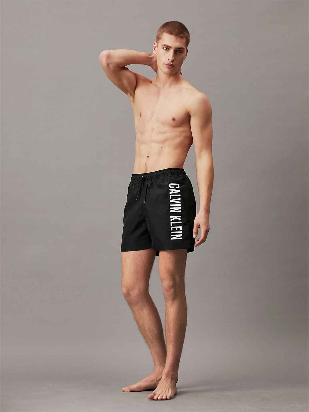 Calvin Klein costume nero con logo bianco LV00N61047 UB1 NERO CALVIN KLEIN 