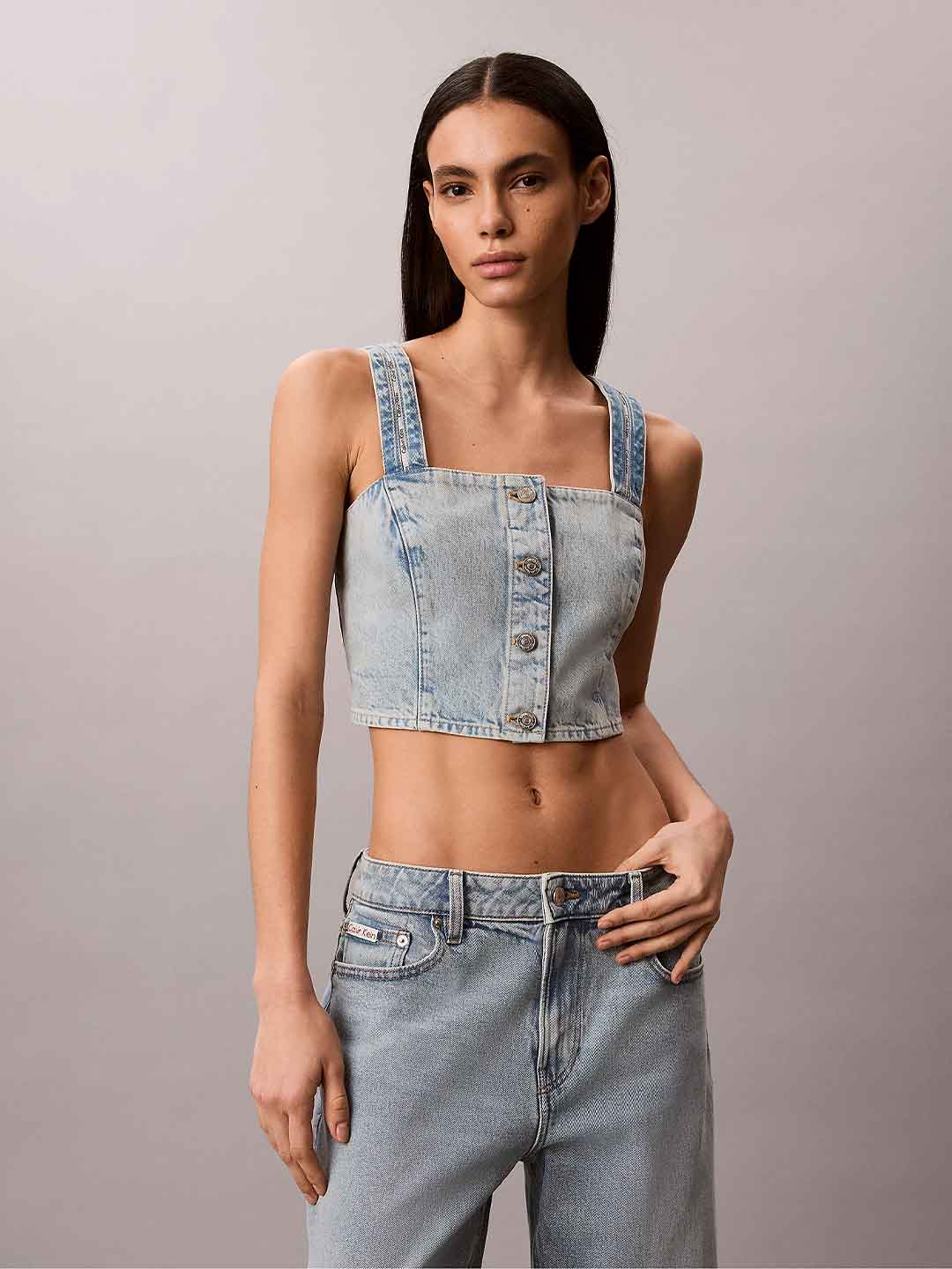 Calvin Klein top in jeans con bottoni LV047G728G JEANS CALVIN KLEIN 