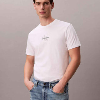 Calvin Klein t-shirt bianco logo monogramma LV04RB866G BIANCO CALVIN KLEIN 