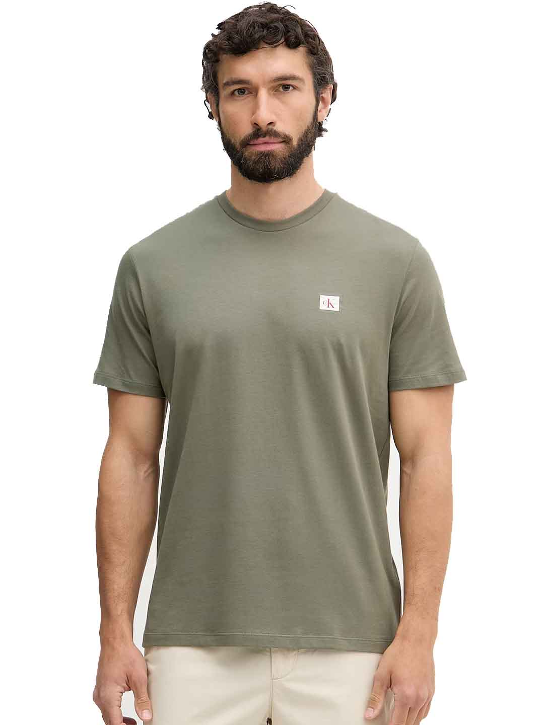 Calvin Klein t-shirt verde con logo rosso LV04RC272G VERDE CALVIN KLEIN 
