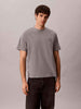 Calvin Klein t-shirt grigio con logo cucito