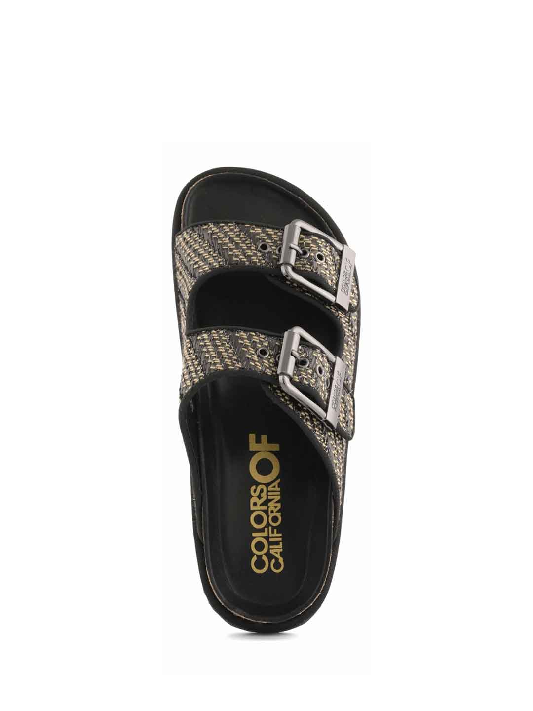 Colors Of California Slofiw sandali nero in rafia BIOW600 NERO COLORS OF CALIFORNIA 