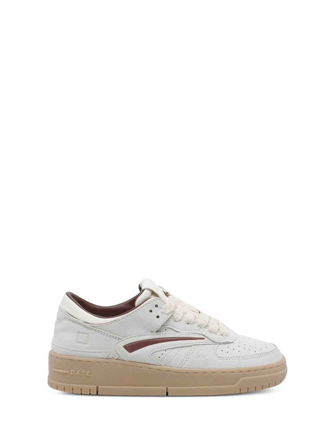 D.AT.E. Torneo Block sneakers bianco e bordeaux TORNEO BLOCK BIANCO DATE 