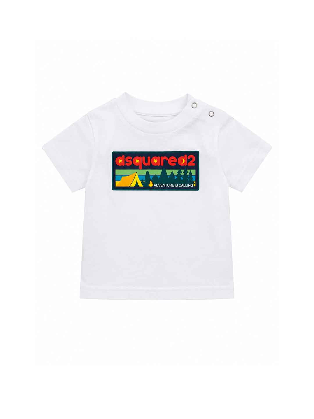 Dsquared 2 t-shirt kids bianco 6-36 mesi DQ3265 D0AGP BAINCO DSQUARED 2 