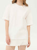 Eleh t-shirt bianco con fiocco sul retro