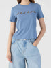 Eleh t-shirt azzurro con stampa cani