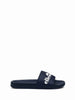 Ellesse ciabatta blu con logo bianco